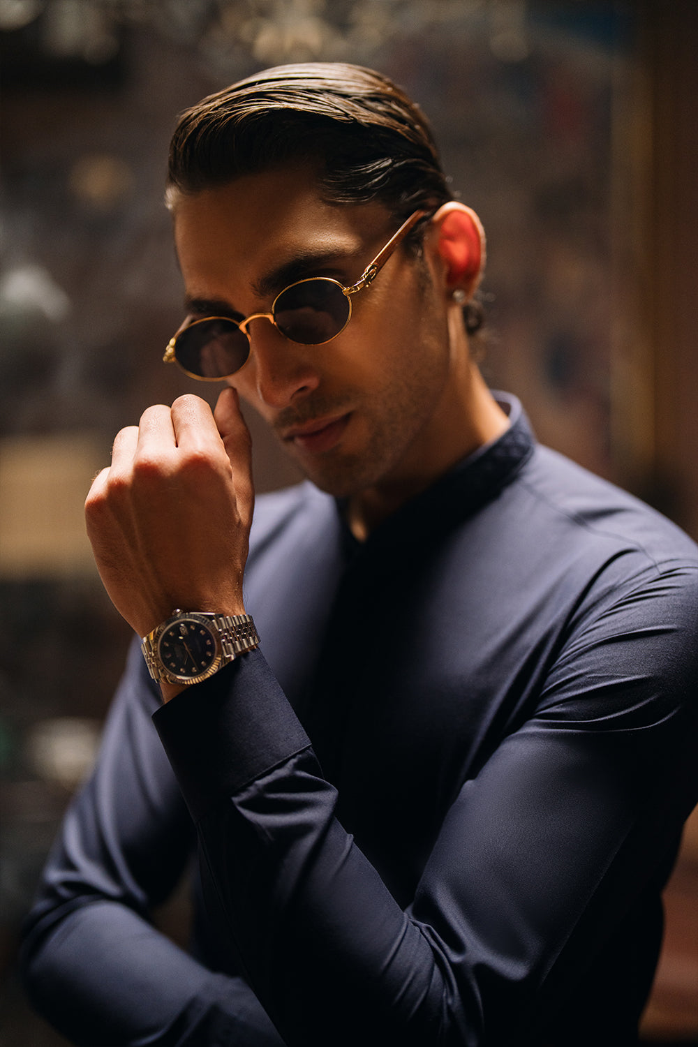 Beacon Blue Shalwar Kameez with Waistcoat