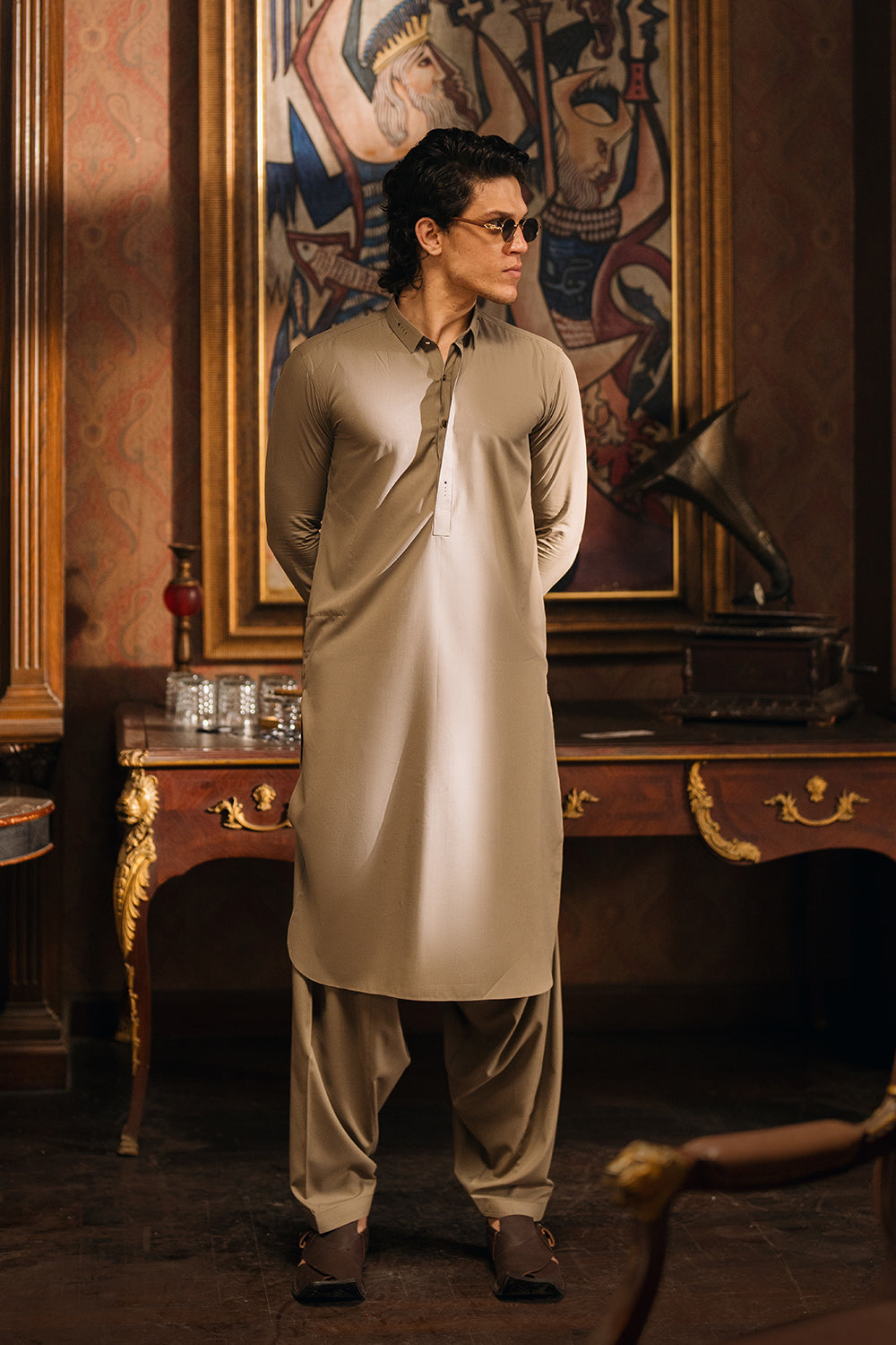 Affogato Beige Shalwar Kameez
